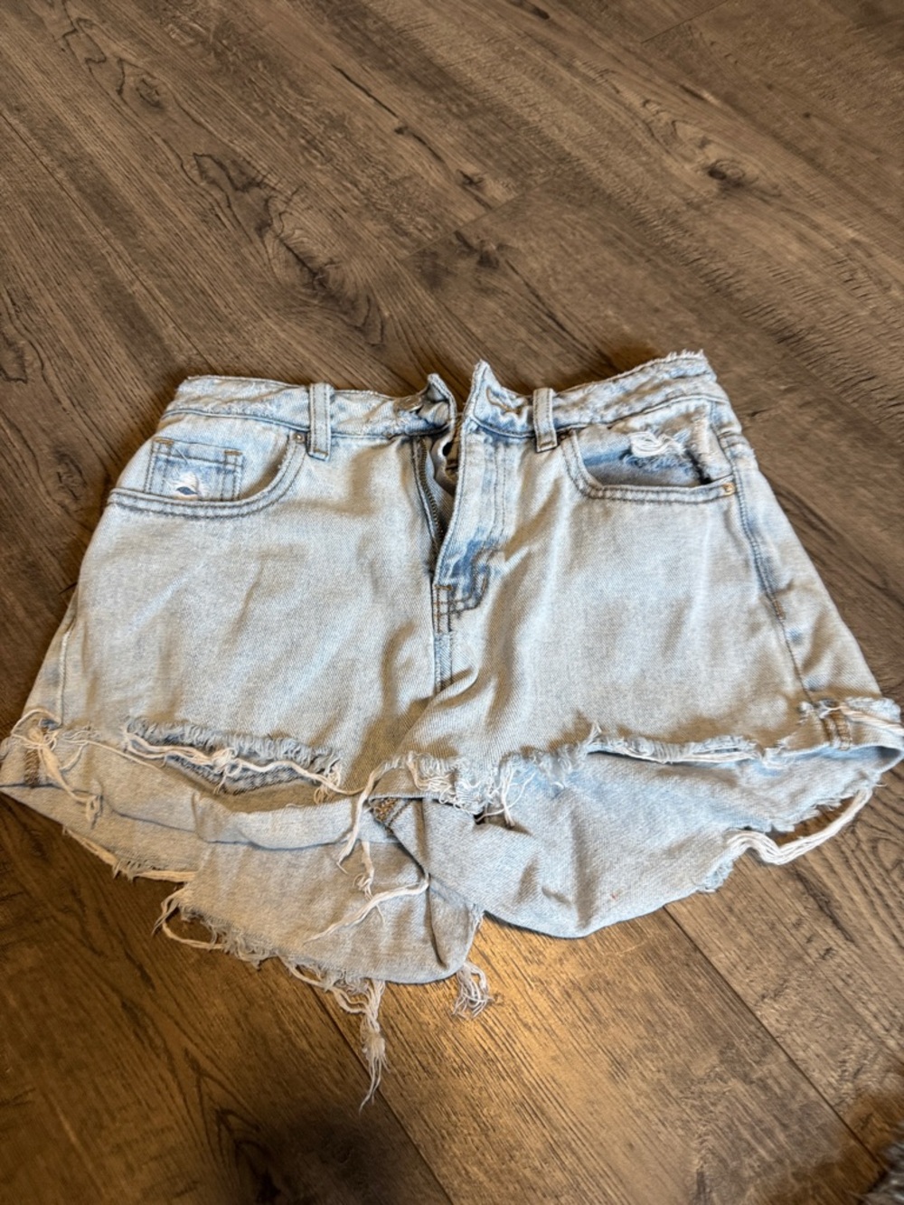 PacSun Light Blue Distressed Denim Shorts
